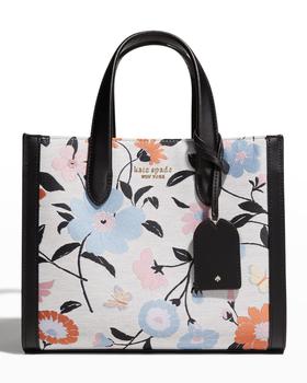 Kate Spade | manhattan small floral garden jacquard tote bag商品图片,4折