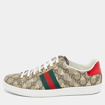 推荐Gucci Brown Monogram Canvas Ace Low Top Sneakers Size 41商品