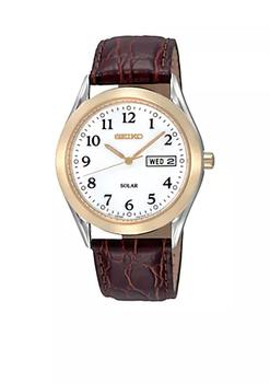 精工机械表怎么样, Seiko | Mens Solar White Dial Strap商品图片 6.9折