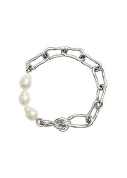 推荐Molten pearl and sterling silver bracelet商品