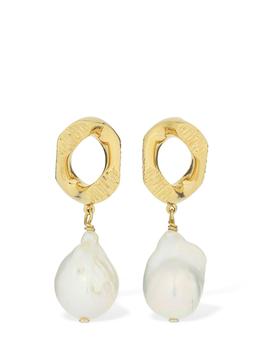 Burberry | Chain Link Earrings W/ Pearl商品图片,