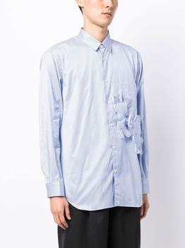 Comme des Garcons | COMME DES GARCONS SHIRT MEN DOLL PATCH STRIPE SHIRT商品图片,