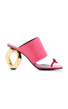 JW Anderson | JW Anderson - Women's Diamond-Embellished Leather Sandals - Pink - IT 36 - Moda Operandi商品图片,