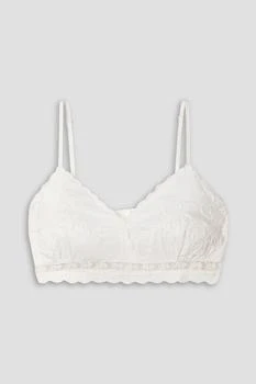 LOVESHACKFANCY | Pabla crochet-trimmed embroidered silk bra top,商家THE OUTNET US,价格¥495