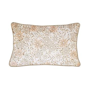 Celebrations, Edie@Home | Celebrations Pillow Allover Beading and Sequins Floral with Metallic Flange商品图片 5.9折