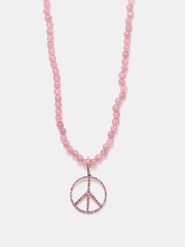 商品Rosa De La Cruz | Peace tourmaline, sapphire & gold beaded necklace,商家MATCHESFASHION,价格¥20514图片