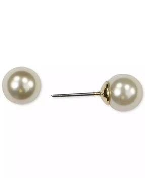 Anne Klein | GOLD-TONE 8MM IMITATION PEARL STUD EARRINGS,商家Macy's,价格¥63