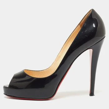 推荐Christian Louboutin Black Patent Leather Very Prive Pumps Size 39.5商品