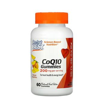 商品Doctors Best Vitamins | Doctors Best CoQ10 Natural Fruit Pectin 200mg Mango Gummies, 60 Ea,商家MyOTCStore,价格¥135图片