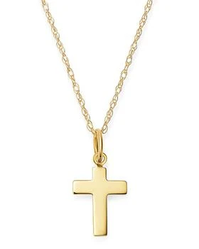 Moon & Meadow | 14K Yellow Gold Cross Pendant Necklace, 16"-18",商家Bloomingdale's,价格¥1396