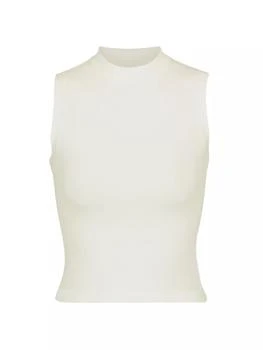 SKIMS | Cotton Jersey Mock Neck Tank,商家Saks Fifth Avenue,价格¥136