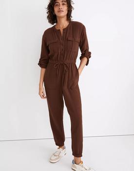 女装Madewell, Madewell | Lightspun Tapered-Leg Jumpsuit商品图片 6.6折