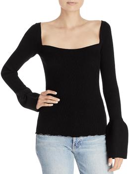 3.1 Phillip Lim | Womens Wool Ribbed Knit Pullover Sweater商品图片,2.8折