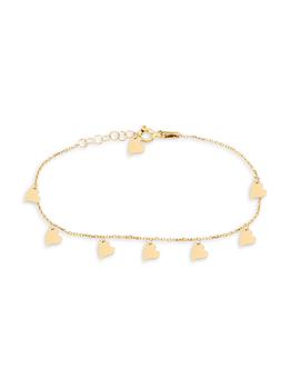 Gabi Rielle怎么样, Gabi Rielle | Love Is Love 14K Gold Vermeil Multi Heart Anklet商品图片 6折
