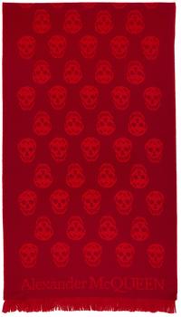 Alexander McQueen | Reversible Red & Orange Skull Scarf商品图片,独家减免邮费