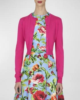Carolina Herrera | Knit Button-Front Cardigan,商家Neiman Marcus,价格¥4367