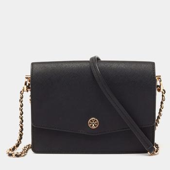 了解tory burch robinson, [二手商品] Tory Burch | Tory Burch Black Saffiano Leather Robinson Crossbody Bag商品图片 7.6折