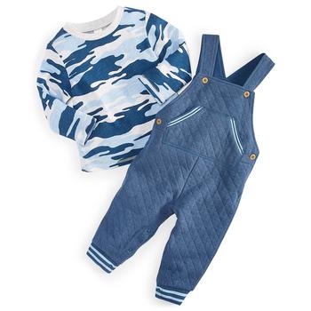 First Impressions | Baby Boys 2-Pc. Camo-Print Top & Overall Set, Created for Macy's商品图片,7折