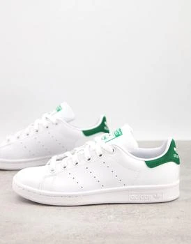 推荐adidas Originals Stan Smith  trainers in white and green商品