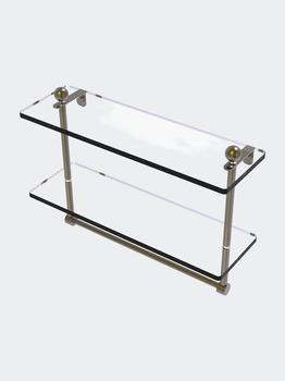 商品Two Tiered Glass Shelf With Integrated Towel Bar In 16″ And 22″图片