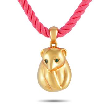 商品Pre-Owned Van Cleef  Arpels 18K Yellow Gold Bear Pendant Necklace图片