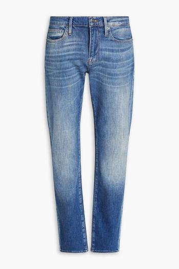 推荐L'Homme slim-fit faded denim jeans商品