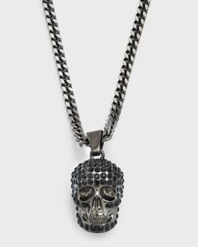 商品Men's Swarovski® Pave Skull Chain Necklace图片