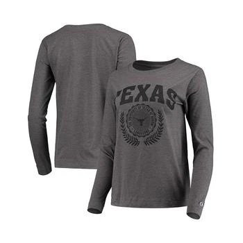 CHAMPION | Women's Heathered Charcoal Texas Longhorns University Laurels Long Sleeve T-shirt 7.5折