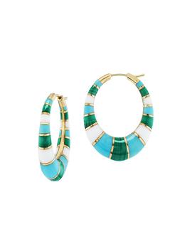 商品Orly Marcel | 18K Yellow Gold & Multi-Gemstone Hoop Earrings,商家Saks Fifth Avenue,价格¥36244图片