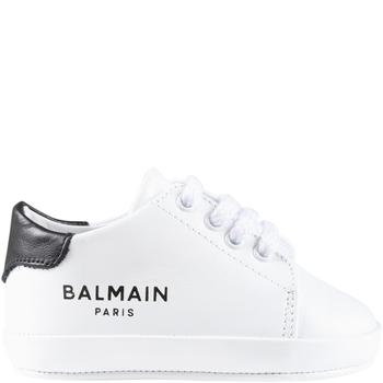 商品Balmain | Balmain White Sneakers For Baby Boy With Black Logo,商家Italist,价格¥1458图片