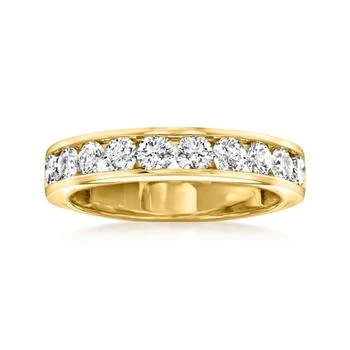 Ross-Simons | Ross-Simons Channel-Set Diamond Wedding Band in 14kt Yellow Gold,商家Premium Outlets,价格¥18426