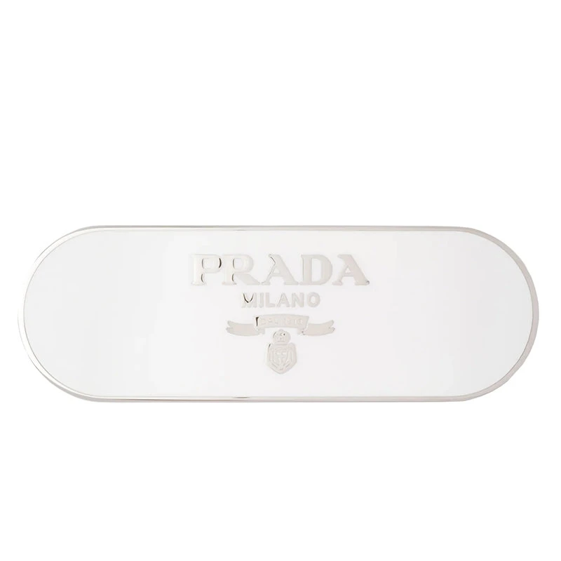 推荐【预售3-7天】普拉达 女士白色金属发夹1IF022_2BA6_F0009商品