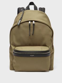 推荐Leather-trim canvas backpack商品