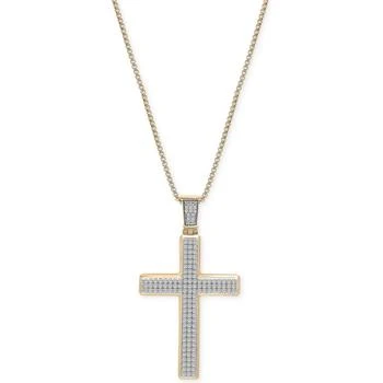 Macy's | Men's Diamond Cross 22" Pendant Necklace (1 ct. t.w.),商家Macy's,价格¥7483