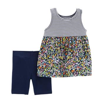 Carter's | Baby Girls 2-Piece Mixed Print Tank and Bike Shorts Set商品图片,2.9折