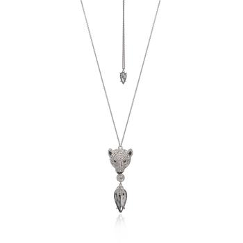商品Swarovski Polar Bestiary Rhodium And Crystal Necklace 5498246,商家Shopworn,价格¥384图片