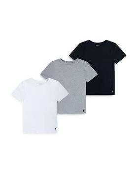 Ralph Lauren | Boys' Cotton Stretch Crewneck Tees, Pack of 3 - Big Kid,商家Bloomingdale's,价格¥135