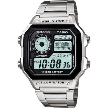 世界地图 男女通用 数字不锈钢手表39.5mm 