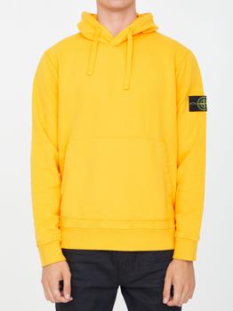 Stone Island | Stone Island Yellow cotton hoodie商品图片,8.4折