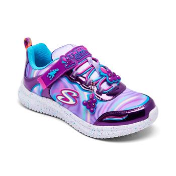 SKECHERS | Little Girls’ Jumpsters - Sweet Kickz Scented Stay-Put Closure Casual Sneakers from Finish Line商品图片,7.5折