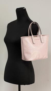 商品Michael Kors Jodie Small Powder Blush Jacquard Recycled Polyester Tote Women's Handbag图片