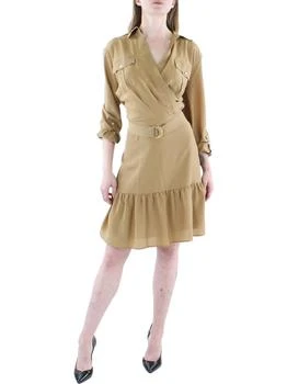 Ralph Lauren | Womens Ruffled Collar Fit & Flare Dress 4.7折起, 独家减免邮费
