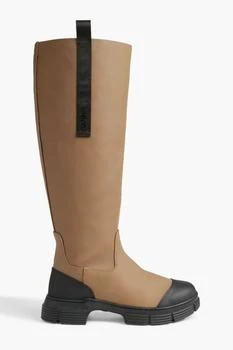 推荐Grosgrain-trimmed two-tone rubber knee boots商品
