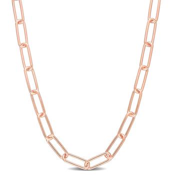 商品Amour | 5mm Paperclip Chain Necklace In Rose Plated Sterling Silver,商家Jomashop,价格¥862图片
