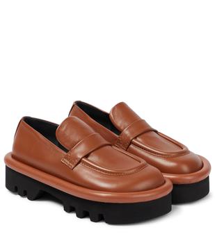 推荐Bumper leather platform loafers商品