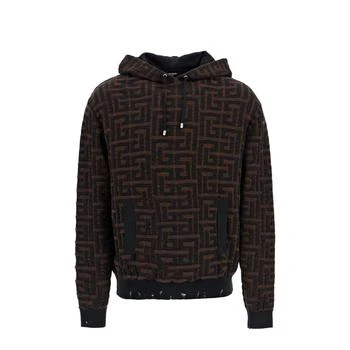 Balmain | Balmain Hooded Monogram Sweatshirt,商家T.Luxy,价格¥8689