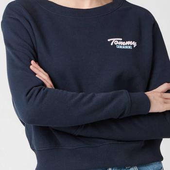 推荐Tommy Jeans Women's Tjw Branded Back Rib Crew Sweatshirt - Twilight Navy商品
