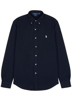 Ralph Lauren | Navy piqué cotton shirt商品图片,满$1享8.9折, 满折