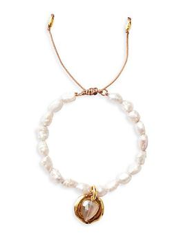 Chan Luu, Chan Luu | 18K-Gold-Plated, Moonstone & Freshwater Pearl Bracelet商品图片 