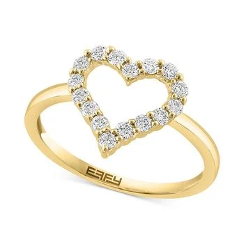 Effy | EFFY® Diamond Open Heart Ring (3/8 ct. t.w.) in 14k Gold,商家Macy's,价格¥16357